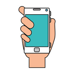 hand human with smartphone device