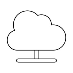 cloud computing isolated icon