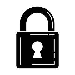 safe padlock isolated icon