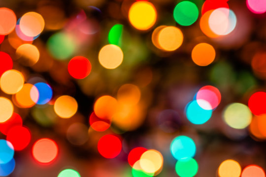 Christmas light background, bokeh with lights blur pattern