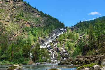 Fototapeta na wymiar Waterfall Uchar. Altai Republic. Russia
