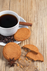 Ginger cookies and coffee