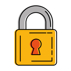 safe padlock isolated icon