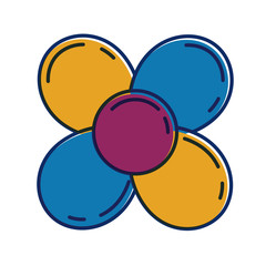 balloons decoration shaped flower celebration vector illustration