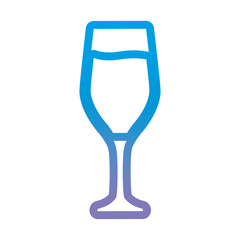 champagne glass icon over white background vector illustration