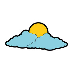 cloud sky silhouette with sun