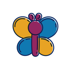 funny inflatable shaped balloons butterfly animal vector illustration