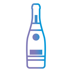 champagne bottle icon over white background vector illustration