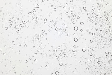 Water drops on glass, Rain droplets on glass background.
