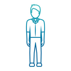 avatar bartender icon over white background vector illustration