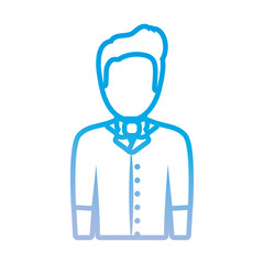 avatar bartender icon over white background vector illustration