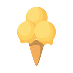 ice cream icon over white background colorful design vector illustration