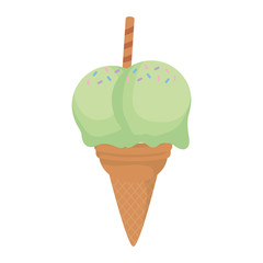 ice cream icon over white background colorful design vector illustration