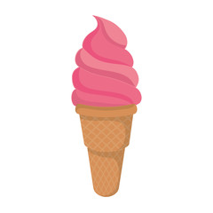 ice cream icon over white background colorful design vector illustration