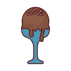 colorful ice cream cone over white background vector illustration