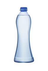 Plastic bottle of drinking water isolated on white