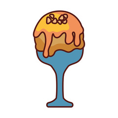colorful ice cream cone over white background vector illustration