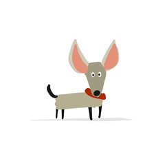 Funny small dog, sketch for your design