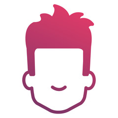 young man head avatar character