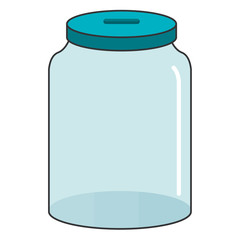 glass jar isolated icon