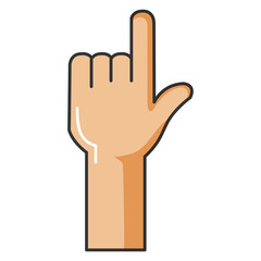 hand human touching icon