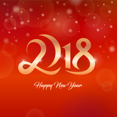 2018 Happy New Year Greetings Card 