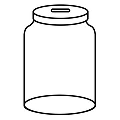 glass jar isolated icon