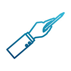 Hand holding a pencil