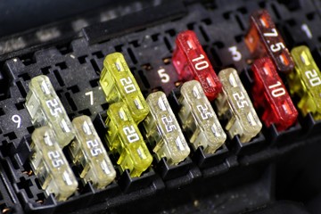 An Image of a car fuse box