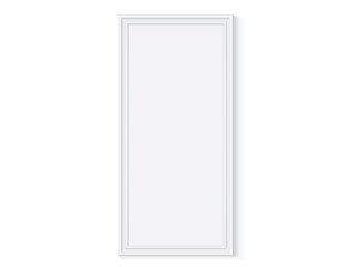 white wooden or plastic frame is easy to change colors mock up vector template