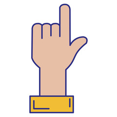 hand human touching icon