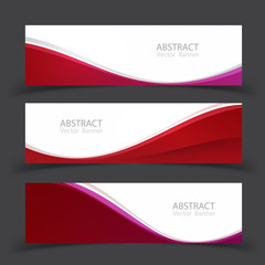 Set of banner templates.  Modern abstract Vector Illustration design.