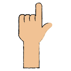 hand human touching icon