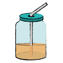 mason jar with beverage