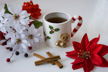Holiday Spice Tea and Poinsettia