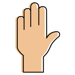 hand stop isolated icon