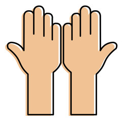 hands human up icon