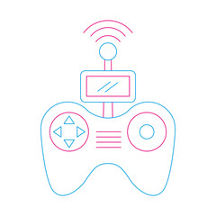 remote control screen drone technology vector illustration