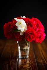 Bouquet of red roses