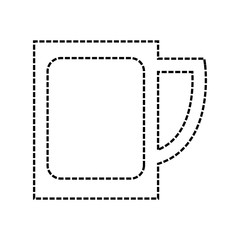 coffee mug icon over white background vector illustration