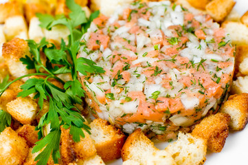 salmon cold snack, macro