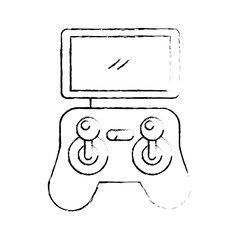 remote control screen drone technology vector illustration