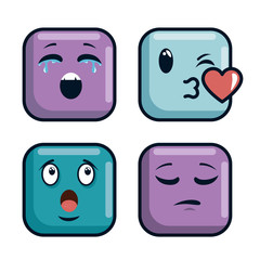 cute emoji emoticons emotional faces icons