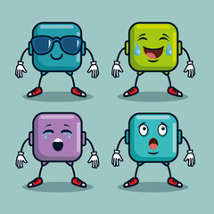 cute emoji emoticons emotional faces icons