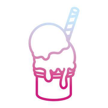 ice cream cone icon over white background vector illustration