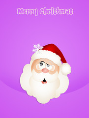 illustration of Santa Claus postcard