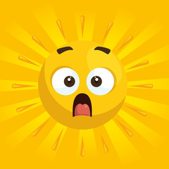summer sun face cartoon