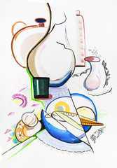 Still life in vanguard style