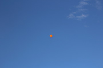 sky lantern in the evening sky