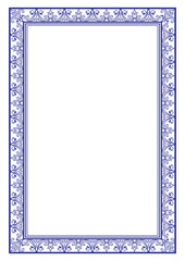 Floral frame border for certificate